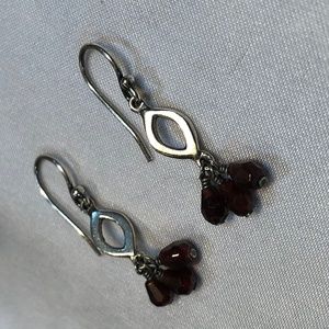 SILPADA .925 Silver Garnet Drop Earrings W1516
